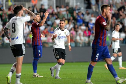 Dani Ojeda, durante el partido contra el Eldense.