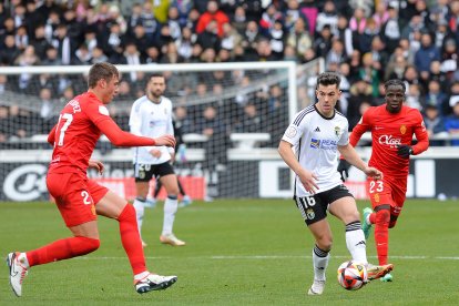 Imagen del partido de Copa del Rey entre el Burgos Cf y el Mallorca.