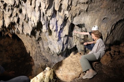 La Reina Sofía, en Atapuerca.