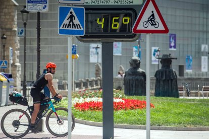 Imagen del termómetro de la Plaza España.