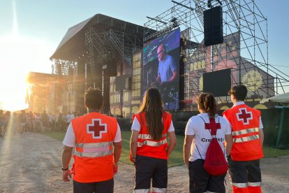 Voluntarios de Cruz Roja en Sonorama.