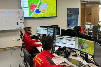 Oficina del Centro de Coordinación de Emergencias (CCE) de Castilla y León.