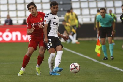 Imagen de Florian Miguel durante el partido contra el Zaragoza.