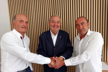 José María Vela, Javier Cobo (presidente del Patronato de ITCL) y Javier Sedano.