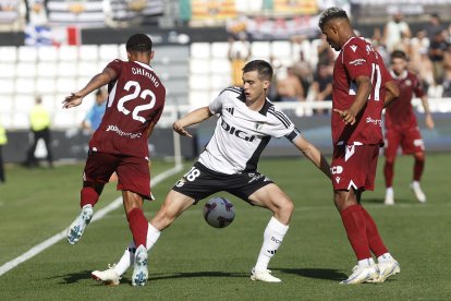 Aitor Córdoba, durante el partido contra el Castellón.