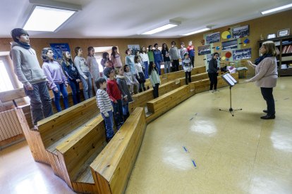 Imagen de archivo de los integrantes del Orfeón Infantil durante un ensayo.