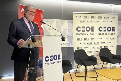 El presidente de la Confederación Española de Organizaciones Empresariales (CEOE) de Castilla y León, Santiago Aparicio.