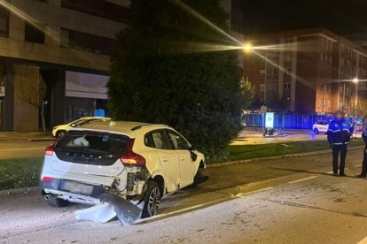 Imagen del vehículo accidentado.