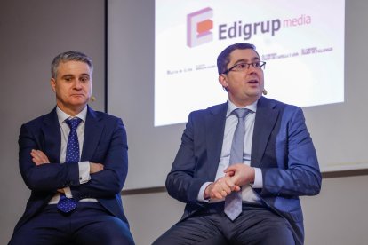 Óscar del Diego, director técnico y de análisis de Ibercaja Gestión, y Ángel Gavilán, director general de Economía del Banco de España.