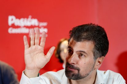 El secretario general, Luis Tudanca, interviene en la reunión del Comité Autonómico del PSOE de Castilla y León.