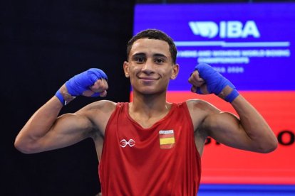 Ismael Magharaqui, en el mundial joven.