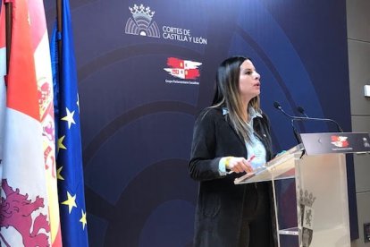 Archivo - La vicesecretaria general del PSOE de Castilla y León, Nuria Rubio.