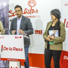 Daniel de la Rosa junto a José María Romo y Virginia Escudero.