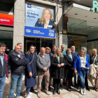La candidata del PP a la Alcaldía de Burgos, Cristina Ayala, acompañada de miembros de la candidatura, presenta sus proyectos para el barrio de Gamonal.