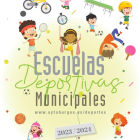 Cartel de las Escuelas Deportivas Municipales.