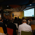 Un momento de la presentación del proyecto Hydeal, en la sala Ágora de la Fundación Caja de Burgos.