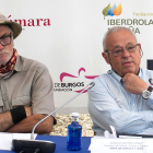 De izquierda a derecha: Eudald Carbonell, Manuel Santonja y Juan Luis Arsuaga durante la presentación del inicio de campaña en Atapuerca
