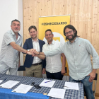José Antonio Fuertes, Antonio Linaje, Andrés Gonzalo y Carlos Medina han sido los encargdos de firmar el acuerdo de gobierno