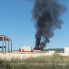 Imagen del incendio en el vertedero industrial de Abajas.
