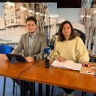 El alcalde de Aranda, Antonio Linaje, junto a la concejala de Deportes, Belén Esteban