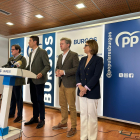 Los senadores y diputados del PP por Burgos en rueda de prensa.