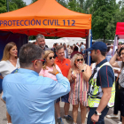 Cristina Ayala y varios ediles en el puesto de Protección Civil durante el Curpillos.