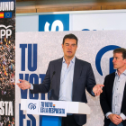 Ángel Ibáñez y Borja Suárez, en la sede del PP de Burgos.