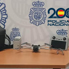 El dron estaba equipado con cámaras.