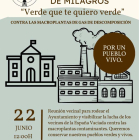 Cartel manifestación Milagros