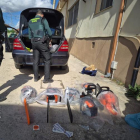 Intervención de la Guardia Civil, el pasado mes de junio, que culminó con el decomiso de motosierras falsificadas.