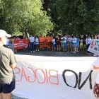 Imagen de la última manifestación convocada en Milagros y secundada por Villatuelda y Fuentelcésped