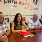 Ildefonso Sanz junto a los concejales Amparo Simón, Laura Jorge y Ángel Rocha