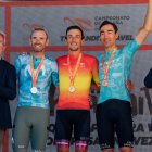 José Manuel Díaz, con su maillot de campeón de España.