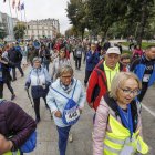 El color azul, símbolo de la asociación, llenó las calles de capital.