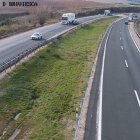 Tráfico escaso ayer por la mañana en la antigua autopista AP-1 a la altura de Briviesca.