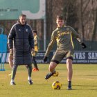 Ramis dirige uno de los entrenamientos en Castañares previos al partido contra el Tenerife.