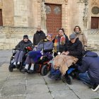 Daniel Archilla, Dabiz Riaño y Óscar Pérez; en la Catedral de Burgos, junto a sus colaboradores en el proyecto Mizura.