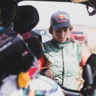 Cristina Gutiérrez, este sábado en Brisha, donde se celebró la primera etapa del rally Dakar.