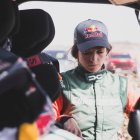 Cristina Gutiérrez, este sábado en Brisha, donde se celebró la primera etapa del rally Dakar.