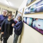 Ramón Chomón, Encarna Aguilardz y Santiago Cartujo, en el Taller Índalo.
