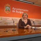 La concejal Milagros del Campo, durante su comparecencia en la sala de prensa del Ayuntamiento.