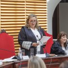 Blanca Subiñas, durante su toma de posesión como presidenta de la Audiencia Provincial de Burgos.