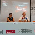 Elena Pascual y Fernando Fraile, de Comisiones Obreras.