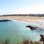 Estampa de la playa de Ris de Noja, en Cantabria.
