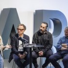 Presentación del nuevo ciclo expositivo del CAB. En la imagen, Virginia Rivas, Javier del Campo, Alain Urrutia y Cristobal Hara.