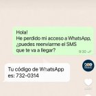 Captura de estafa a través de WhatsApp.