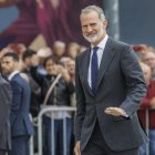 El rey Felipe VI durante su visita a Burgos.