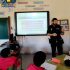 Imagen de uina de las charlas impartidas por la Policía Nacional en los colegios de Aranda