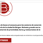 Pantallazo de la web de los bonos en la que se puede leer la palabra 'agotados'.