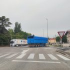 La circulación de camiones es constante en la BU-740, donde convergen tres núcleos poblacionales de Miranda de Ebro.